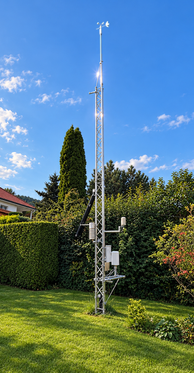 Wetterstation mit ihren Sensoren